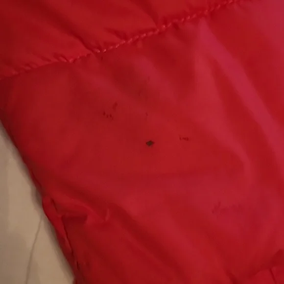 The North Face red zip puffer jacket boys L